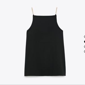 Zara black chain strap camisole top